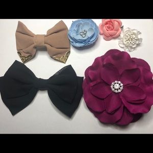 Hair Accessory Bundle! Clips, Bows & Flowers.